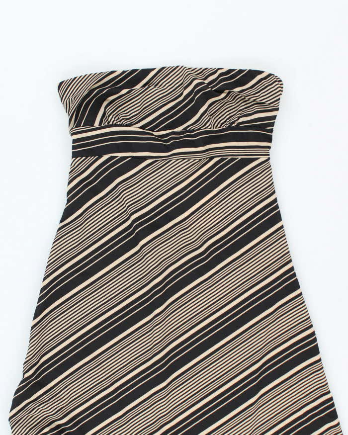 Vintage Y2k 00s Kona Stripe Asymmetric Hem Dress - XS