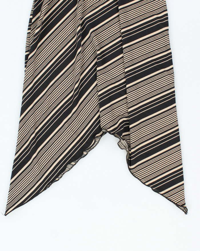 Vintage Y2k 00s Kona Stripe Asymmetric Hem Dress - XS