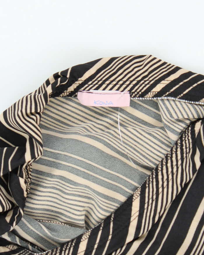 Vintage Y2k 00s Kona Stripe Asymmetric Hem Dress - XS