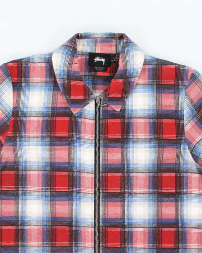 Vintage Stussy Flannel Zip-up Dress - M