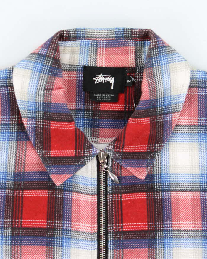Vintage Stussy Flannel Zip-up Dress - M