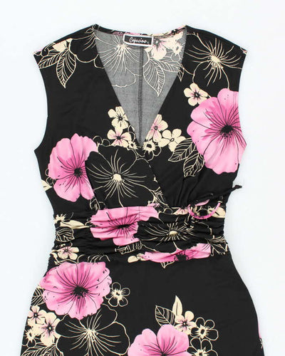 Vintage Y2k 00s Capacino Floral Dress - S
