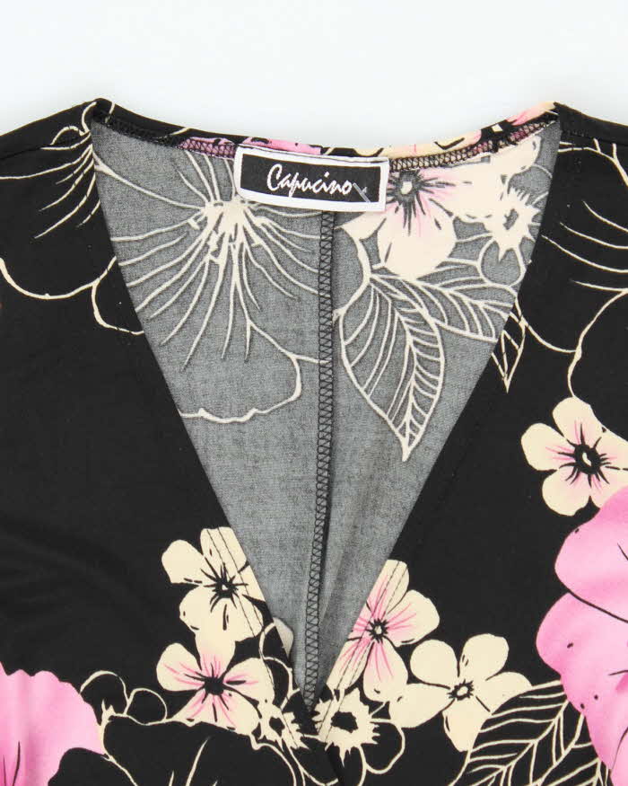 Vintage Y2k 00s Capacino Floral Dress - S