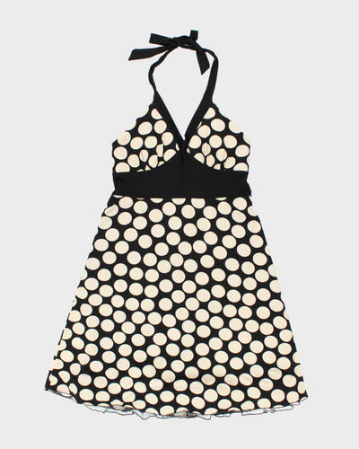 Vintage Y2k 00s Laura Polka Dot Halter Dress - M