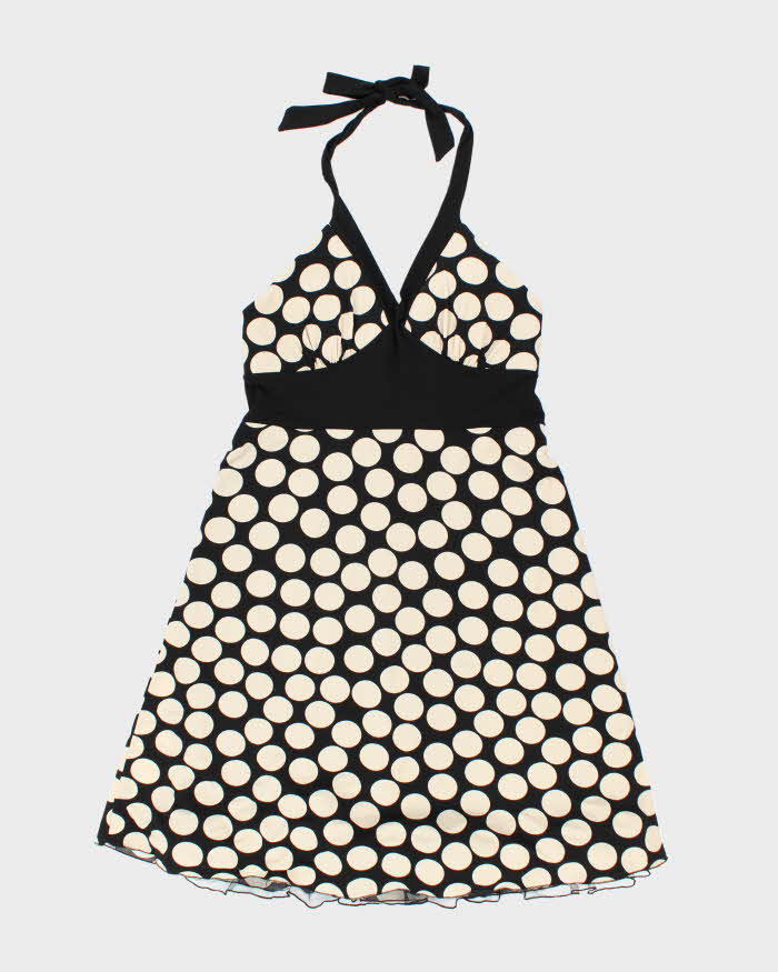 Vintage Y2k 00s Laura Polka Dot Halter Dress - M