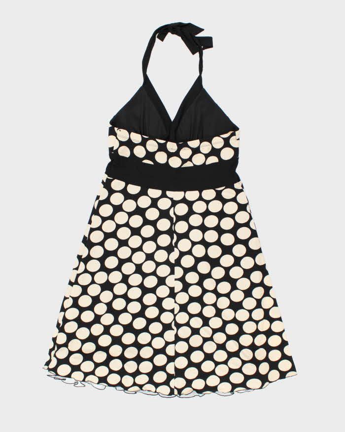 Vintage Y2k 00s Laura Polka Dot Halter Dress - M