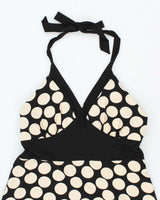 Vintage Y2k 00s Laura Polka Dot Halter Dress - M