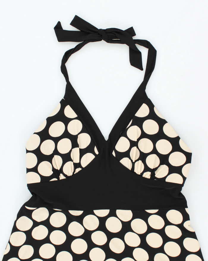 Vintage Y2k 00s Laura Polka Dot Halter Dress - M
