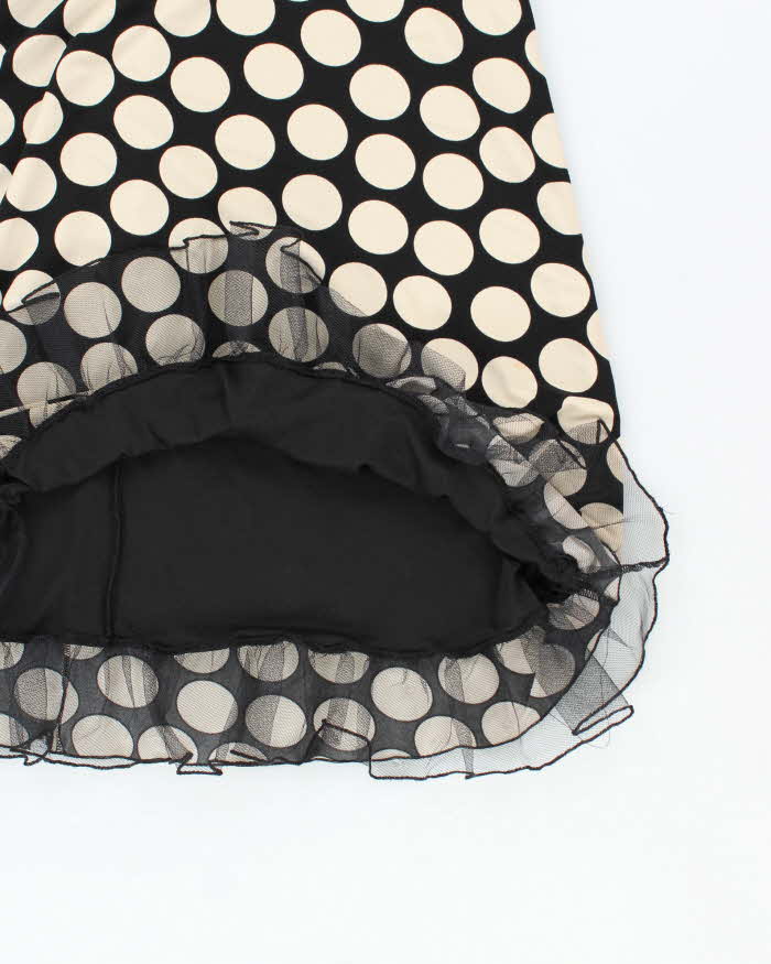 Vintage Y2k 00s Laura Polka Dot Halter Dress - M