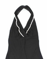 Vintage 90s Halter Neck Ruffle Dress - S