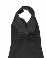 Vintage 90s Halter Neck Ruffle Dress - S