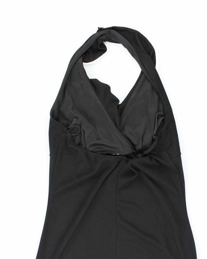 Vintage 90s Halter Neck Ruffle Dress - S