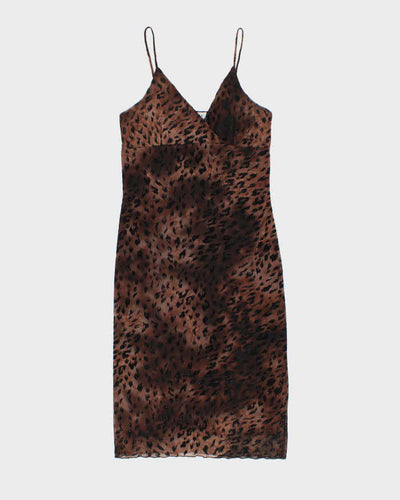 Vintage 90s 00s Mantique Animal Print Dress - S