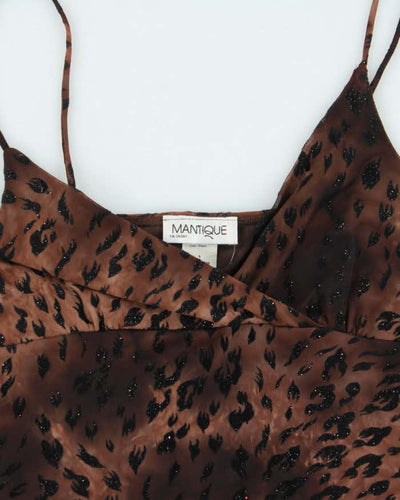 Vintage 90s 00s Mantique Animal Print Dress - S