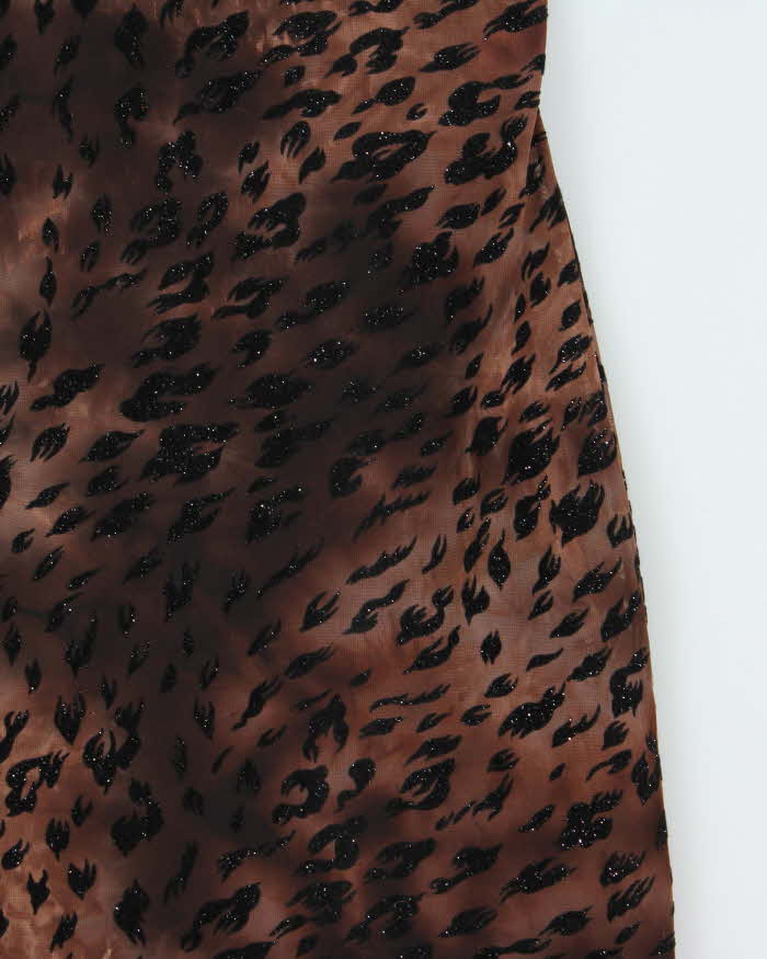 Vintage 90s 00s Mantique Animal Print Dress - S