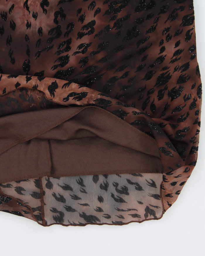 Vintage 90s 00s Mantique Animal Print Dress - S