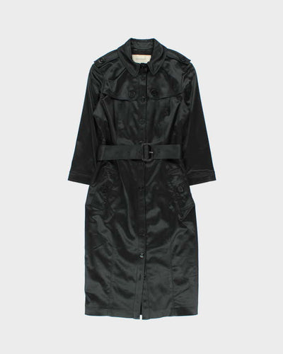 Vintage Burberry Button-up Satin Dress - XS