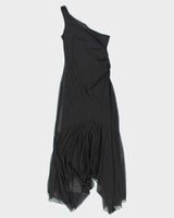 Vintage 90s 00s Jeni-Mo One Shoulder Mermaid Hem Dress - XS