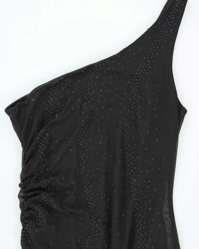 Vintage 90s 00s Jeni-Mo One Shoulder Mermaid Hem Dress - XS