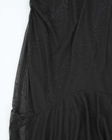 Vintage 90s 00s Jeni-Mo One Shoulder Mermaid Hem Dress - XS