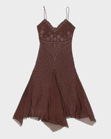 Vintage 90s Maria Bonita Beaded Dress - S
