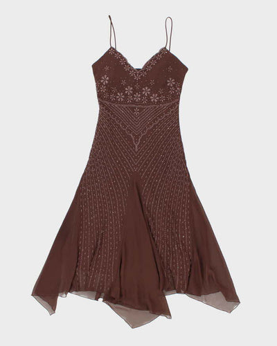 Vintage 90s Maria Bonita Beaded Dress - S