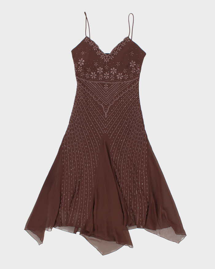 Vintage 90s Maria Bonita Beaded Dress - S