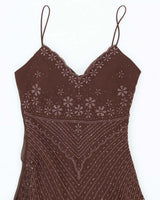 Vintage 90s Maria Bonita Beaded Dress - S