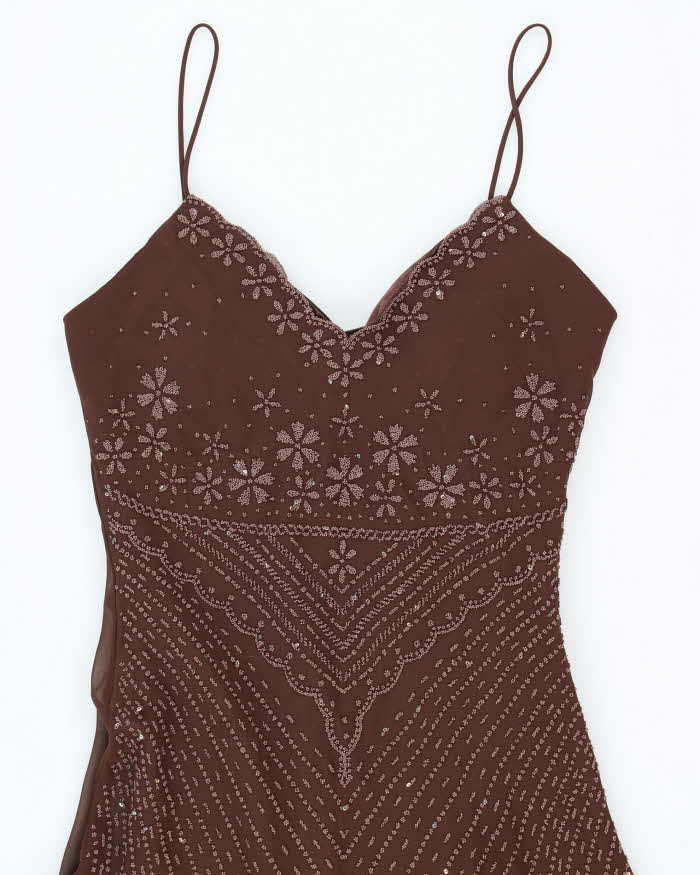 Vintage 90s Maria Bonita Beaded Dress - S