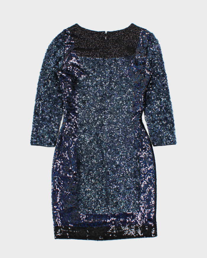 Vintage French Connection Sequin Mid Length Sleeve Body Con Dress - S