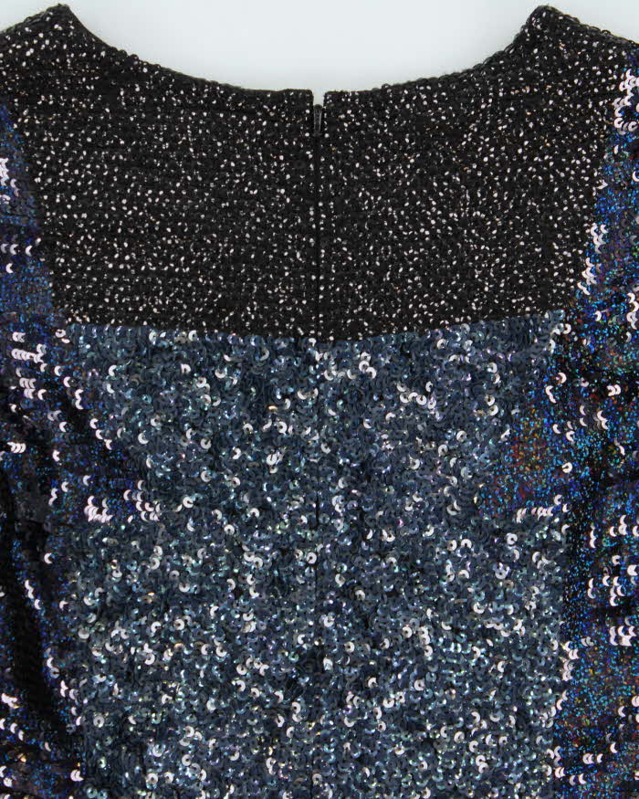 Vintage French Connection Sequin Mid Length Sleeve Body Con Dress - S