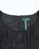 Vintage 1990s Women's Lauren Ralph Lauren Silk Detailed Knee Length Dress - S
