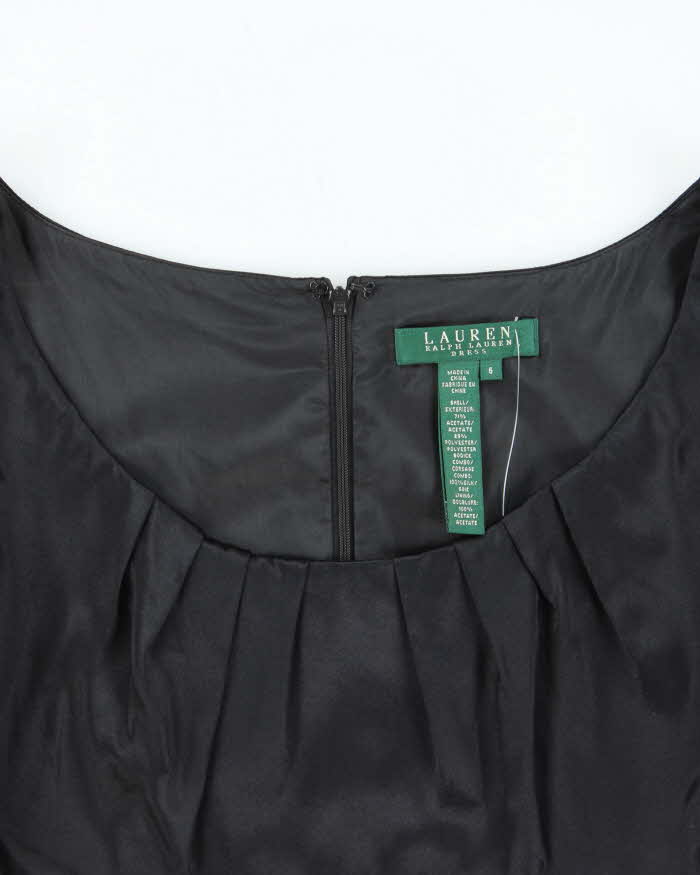 Vintage 1990s Women's Lauren Ralph Lauren Silk Detailed Knee Length Dress - S