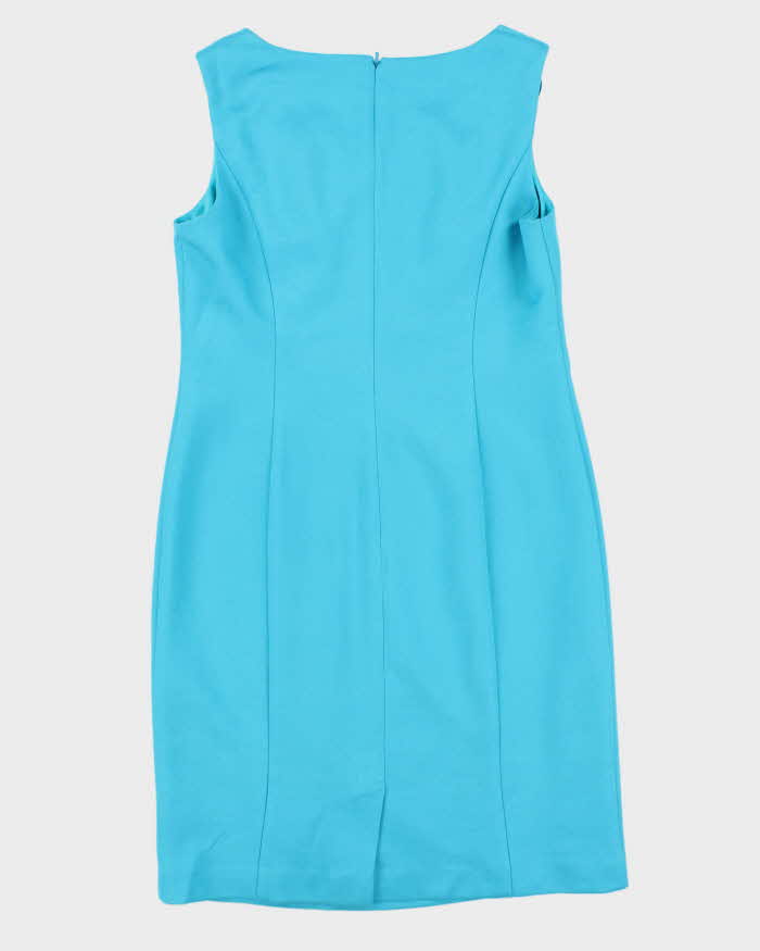 Vintage 1990s Women's Jacques Vert Blue Sequined A-Line Dress - Size M