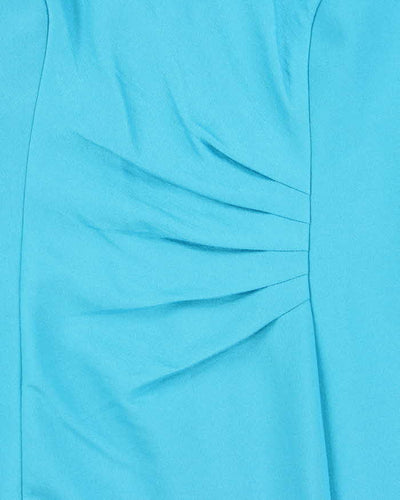 Vintage 1990s Women's Jacques Vert Blue Sequined A-Line Dress - Size M