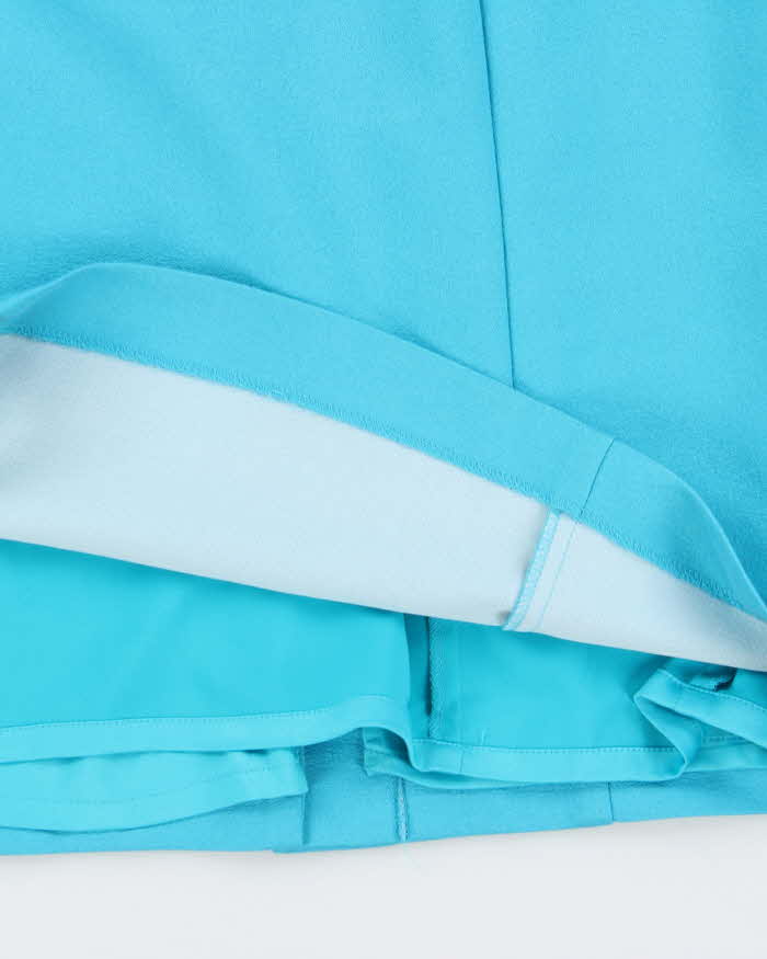 Vintage 1990s Women's Jacques Vert Blue Sequined A-Line Dress - Size M