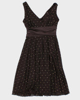 Vintage 1990s Women's Laura Petites Diamond Sequined Apron Party Dress - Size M