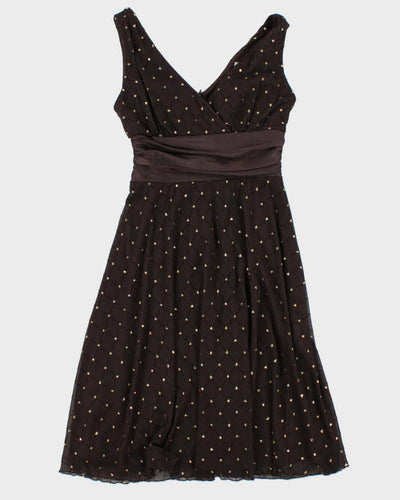 Vintage 1990s Women's Laura Petites Diamond Sequined Apron Party Dress - Size M