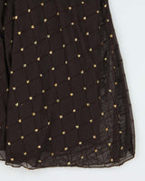 Vintage 1990s Women's Laura Petites Diamond Sequined Apron Party Dress - Size M
