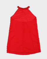Vintage Y2k 00s Sequin Halter Neck Backless Dress - M