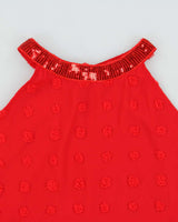 Vintage Y2k 00s Sequin Halter Neck Backless Dress - M