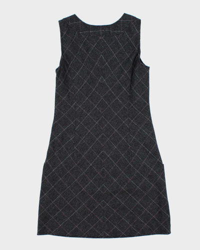 Vintage Y2k 00s Esprit Wool Blend Check Dress - S