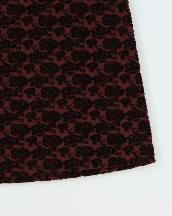 Vintage 90s Jacob Velvet Rose Dress - M