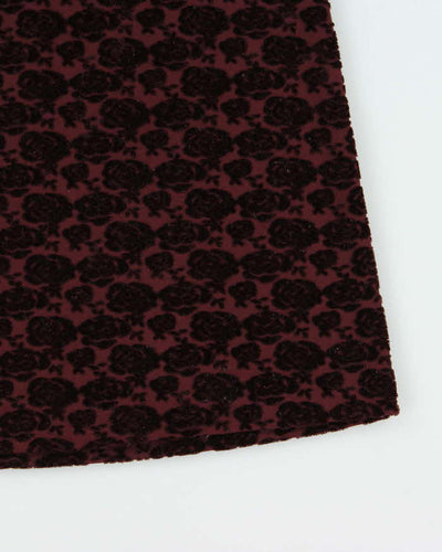 Vintage 90s Jacob Velvet Rose Dress - M