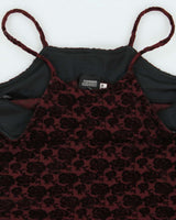 Vintage 90s Jacob Velvet Rose Dress - M