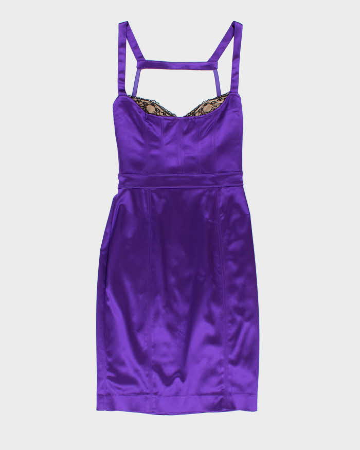 Vintage Y2k 00s Bebe Satin Bodycon Dress - XS