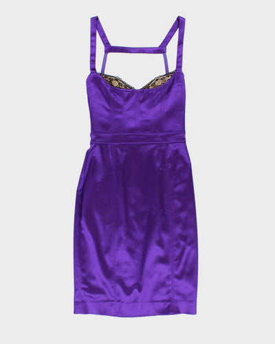 Vintage Y2k 00s Bebe Satin Bodycon Dress - XS