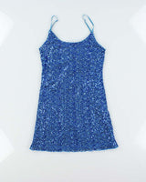 Vintage Y2k 00s Grass Sequin Mini Dress - M