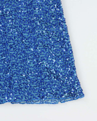 Vintage Y2k 00s Grass Sequin Mini Dress - M