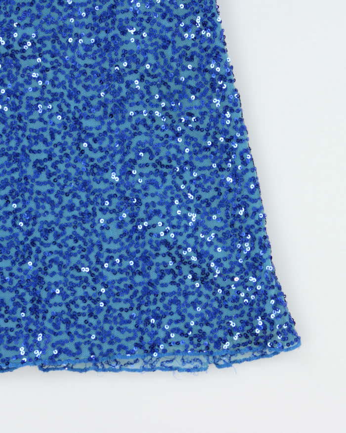 Vintage Y2k 00s Grass Sequin Mini Dress - M